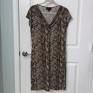 Dana Buchman Python Print Dress Medium